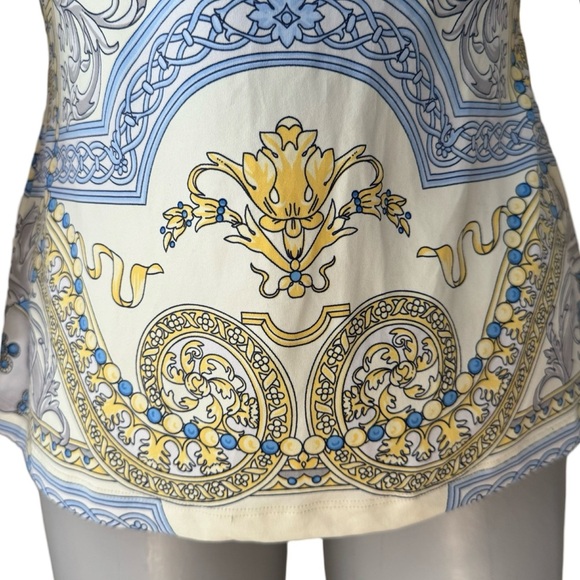 J. MCLAUGHLIN Catalina Cloth Signature Tee Art To Wear Medallion 3/4 Sleeve - Picture 13 of 16